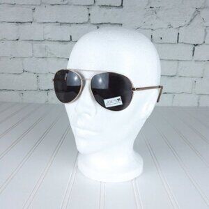 Joe's Jeans Aviator Sunglasses Rose Gold Black Lens
